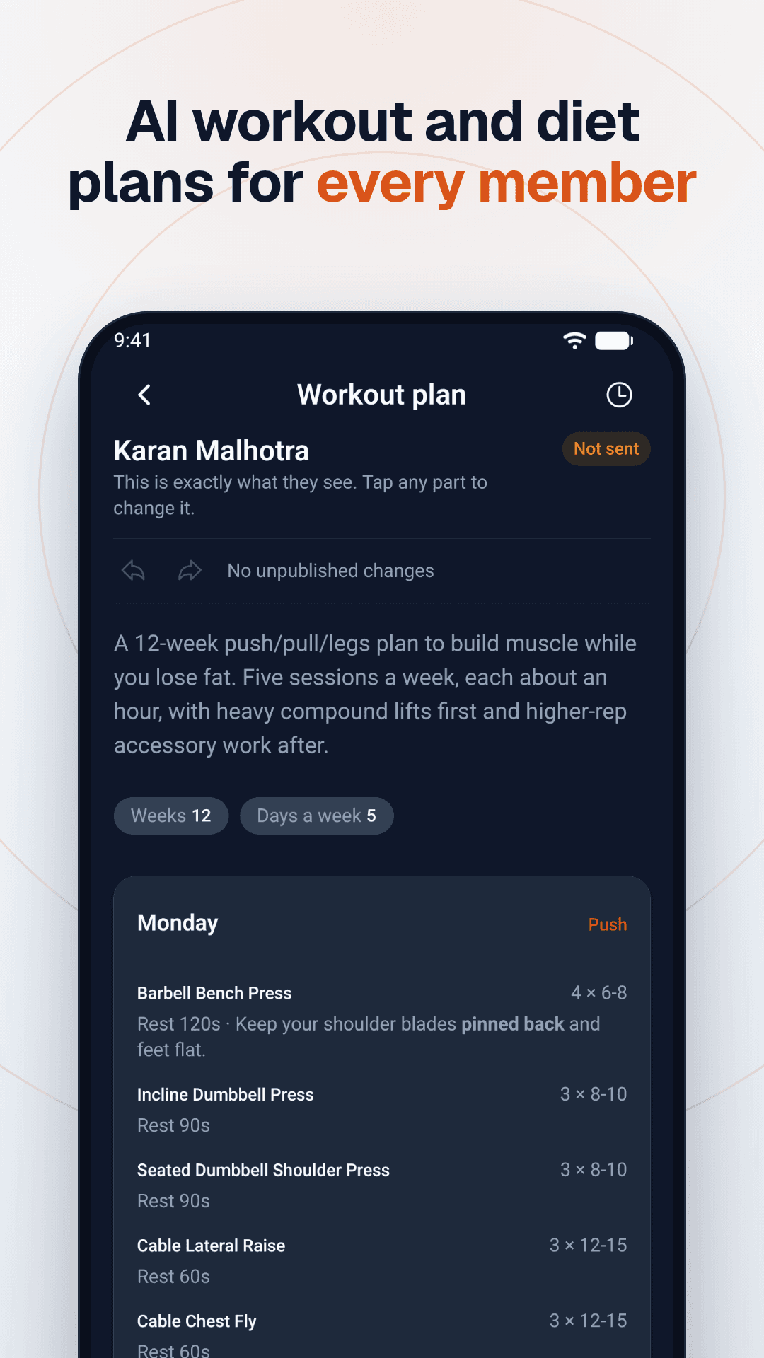 AI Workout Plan Generation